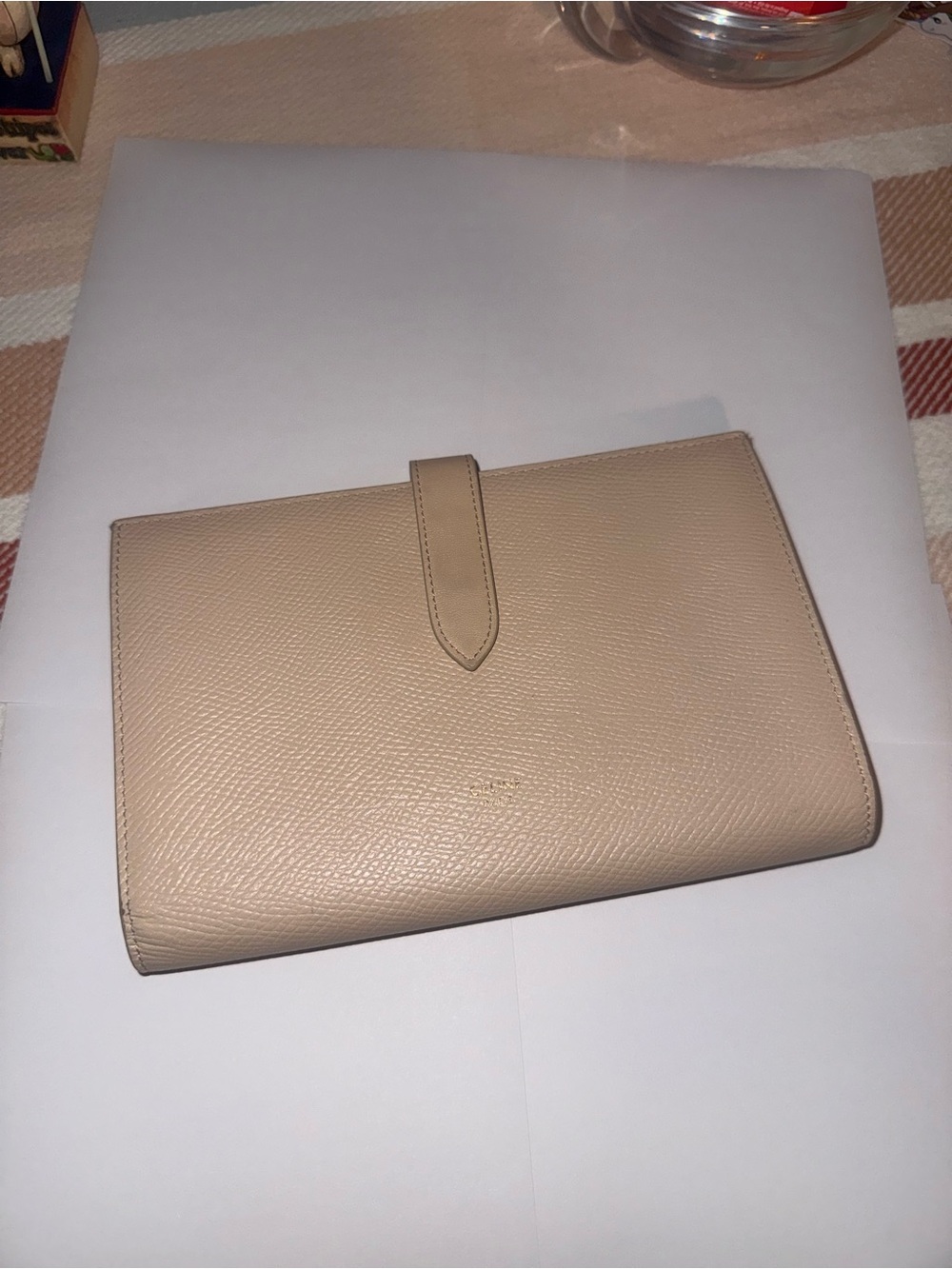 🔥 AUTHENTIC CÉLINE Grained Leather Large Strap Wallet | - Picture 10 of 16